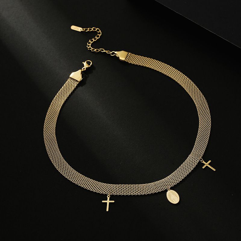 New Style Snake Bone Chain Stainless Steel 14k Rose Gold Plated Necklace