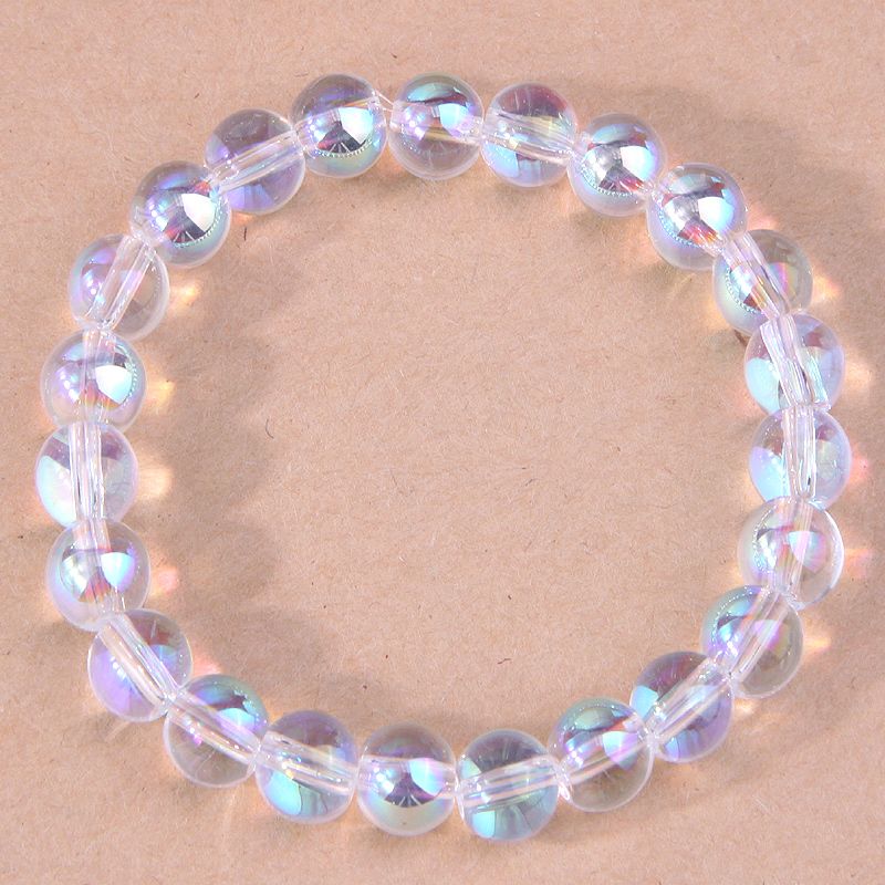 Fashion Concise 7mm Micro Glass Bead Gradient Female Bracelet