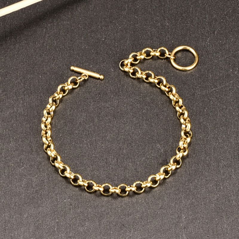 Mode Neue 18k Gold Große Perle Höhlte-out Titan Stahl Armband Weibliche