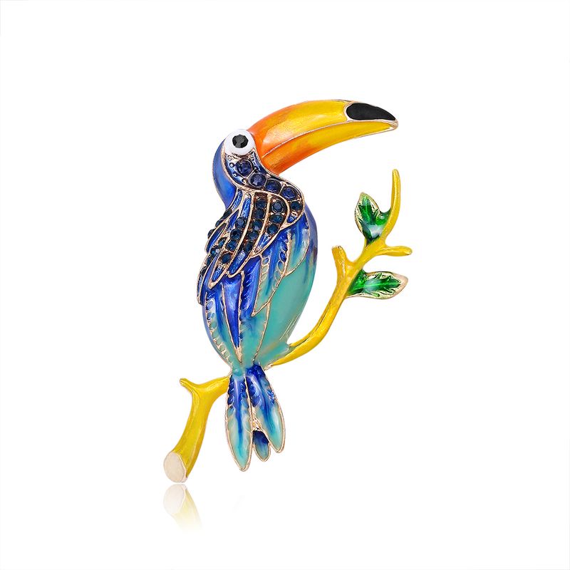 Fashion Simple Giant Mouth Shaped Parrot Alloy Brooch