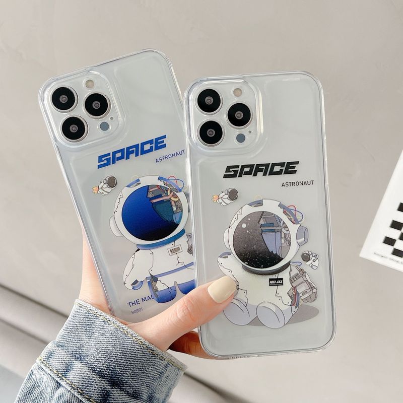 Fashion Creative Spaceman Bear Tulip Soft  Tpu Protective Mobile Phone Shell For Iphone