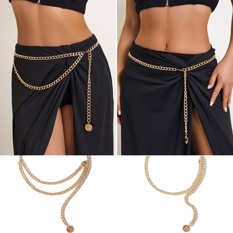 Fashion Ornament Metal Tassel Simple Geometric Body Waist Chain