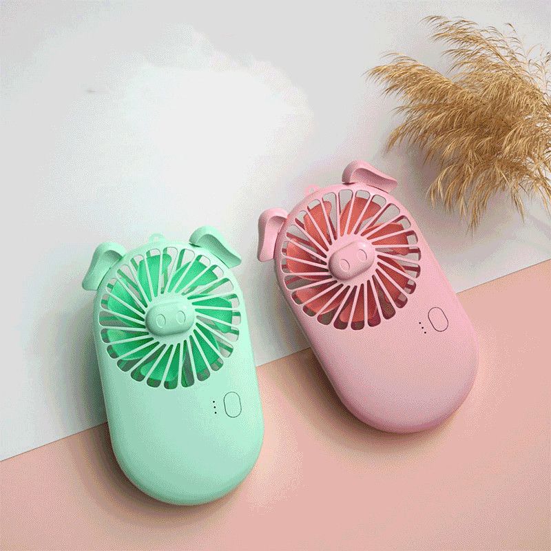 Handheld Wholesale Stall Usb Charging Portable Piggy Pocket Fan Small Gift