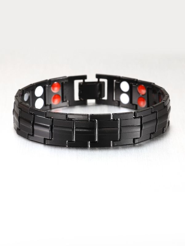 Explosive Double Row Magnet Bracelet Europe Et Amérique Mode Vente Chaude Hommes Titane Acier Couple Bracelet Aimant Bracelet