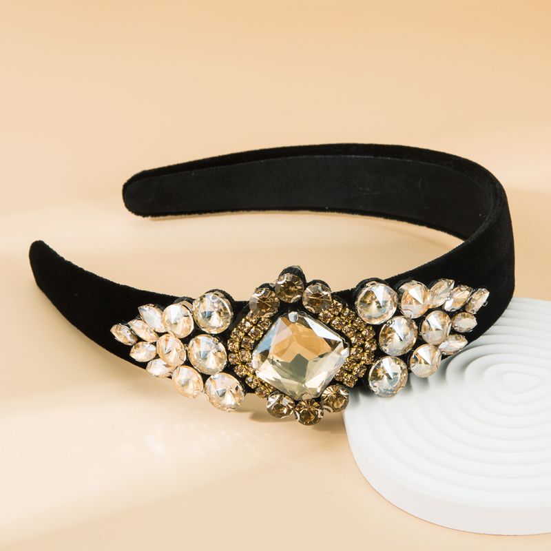 Fashion Baroque Shiny Golden Velvet Cloth Headband Hair Accessories