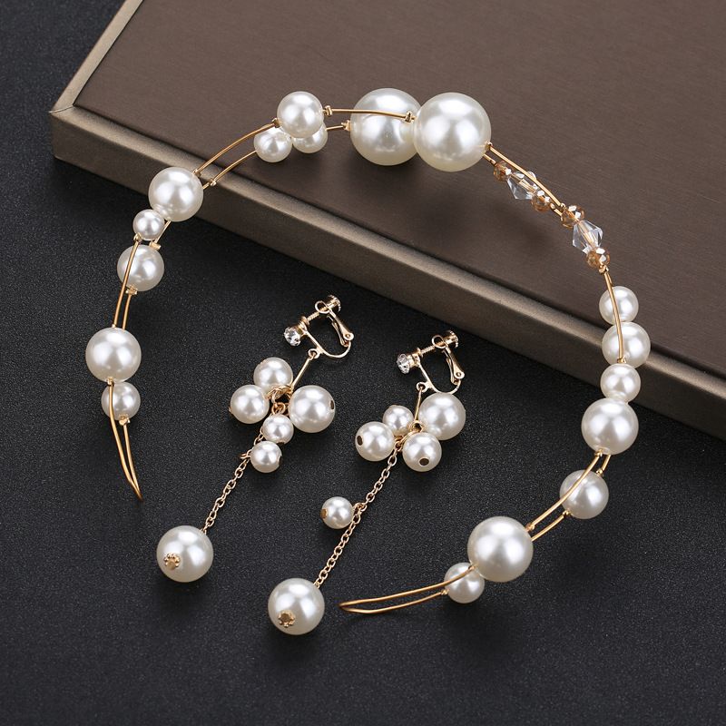Nouveau Bandeau D&#39;accessoires De Mariage De Bijoux Perlés À La Main De Perles De Mariée