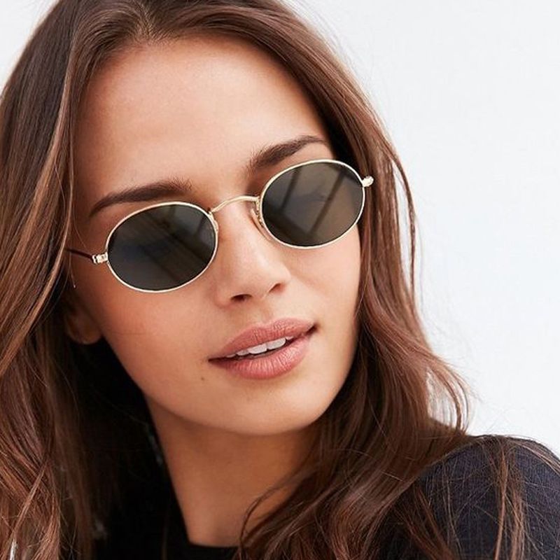 Mode Neue Bunte Retro-sonnenbrille Mit Ovalem Rahmen Für Frauen