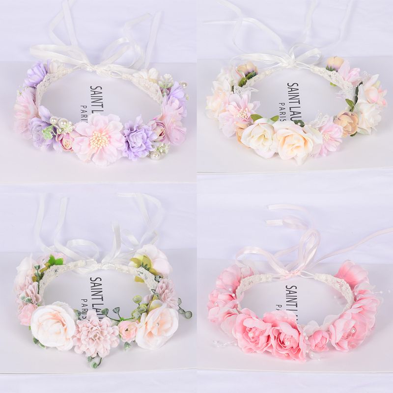 Wholesale Children's Wreath Headwear Handmade Simulation Flowers Headwear