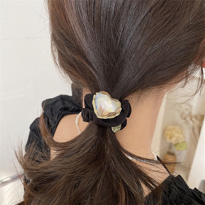 Fashion Simple Pearl Heart-shaped Hair Ring Rubber Band Hair Accessories