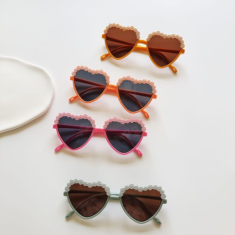Fashion New Heart Shape Multicolor Frame Children Sunglasses
