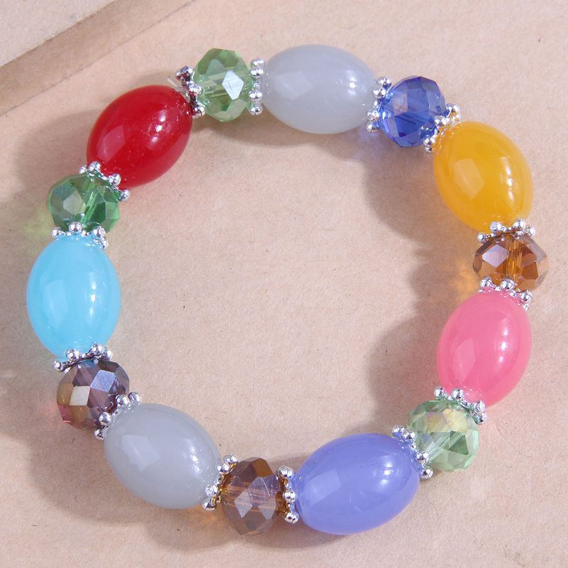 Fashion Sweet Concise Colorful Crystal Resin Bracelet