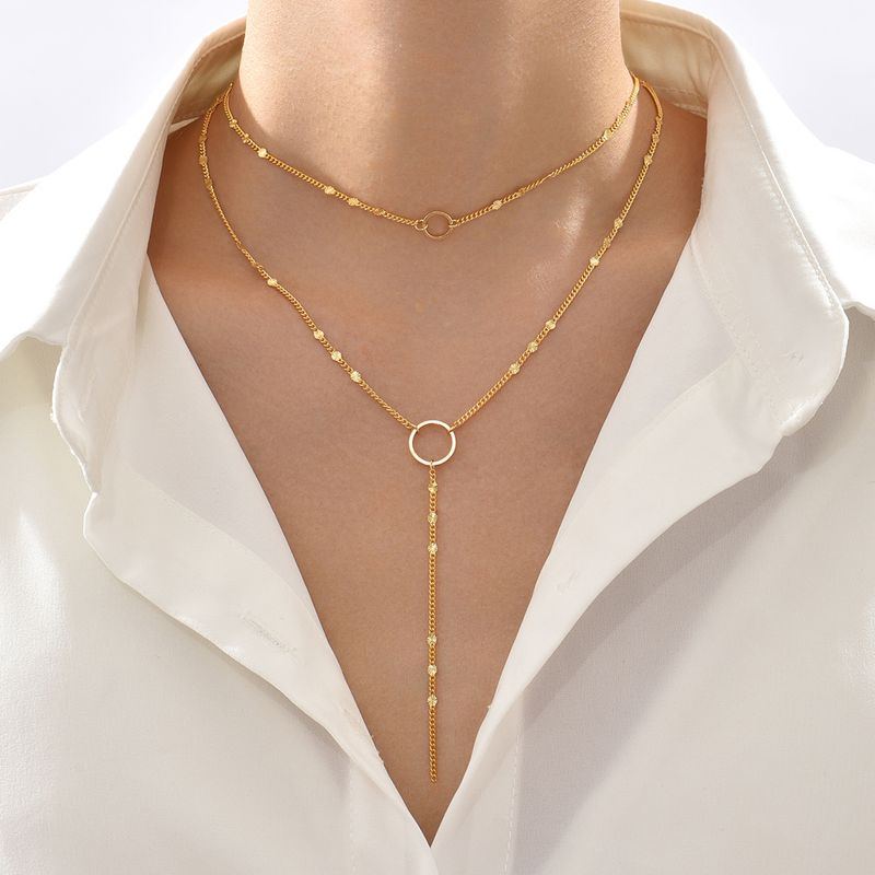 Mode Geometrisch Legierung Großhandel Halskette