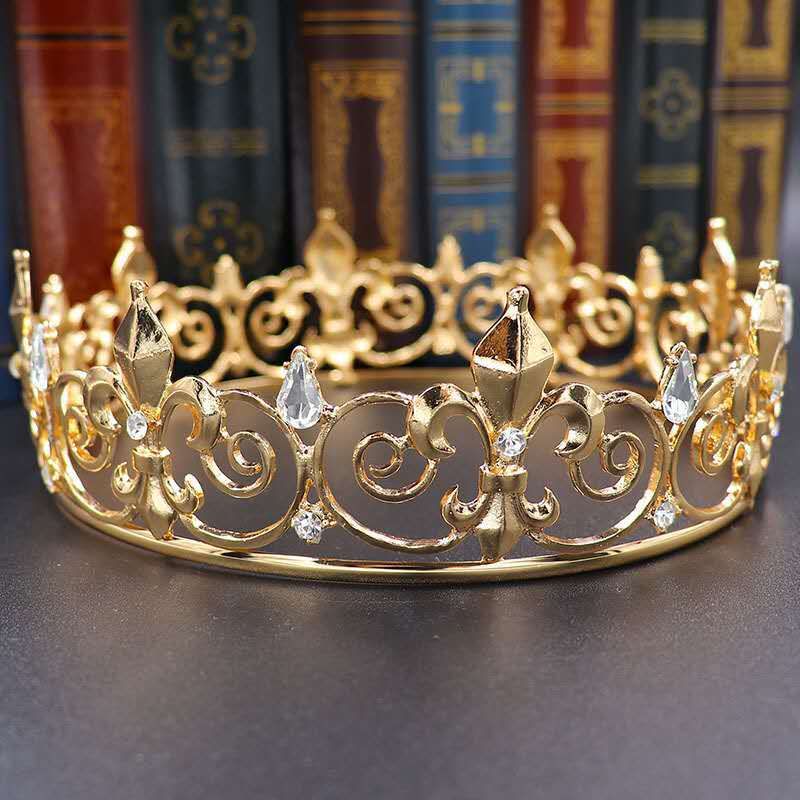 Corona Decorativa Accesorios Para El Cabello De Reina Redonda Con Forma De Punta De Pistola De Aleación