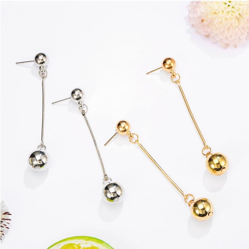 1 Set Fashion Ball Plating Metal No Inlaid Ear Studs