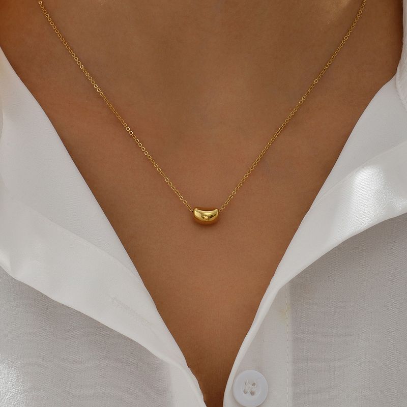 Rétro Simple D'or Réglable En Acier Inoxydable Électrolytique Collier