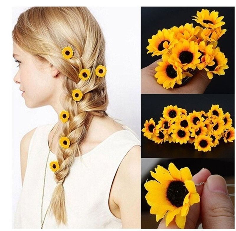 Fashion Sunflower Hair Plug Cute Hair Accessories Chrysanthemum Hairpin