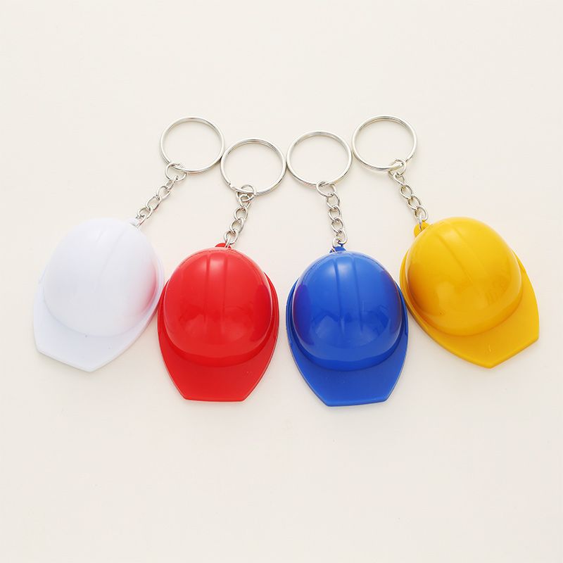 Fashion Creative Bottle Opener Safety Helmet Keychain Portable Pendant