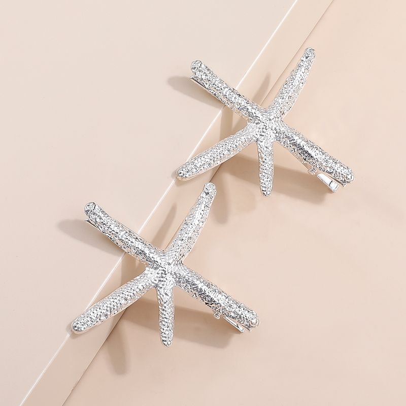 Fashion Simple Starfish Shape Metal Duckbill Clip Women's Headwear