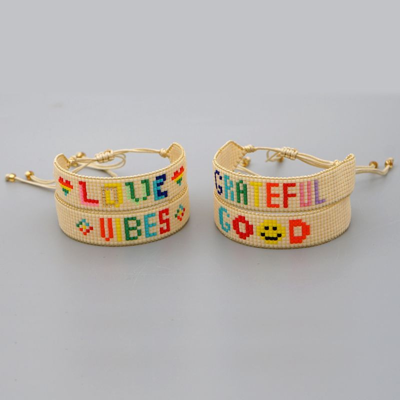 Mode Böhmischen Miyuki Perlen Handgemachte Smiley Gesicht Multi-farbe Armband