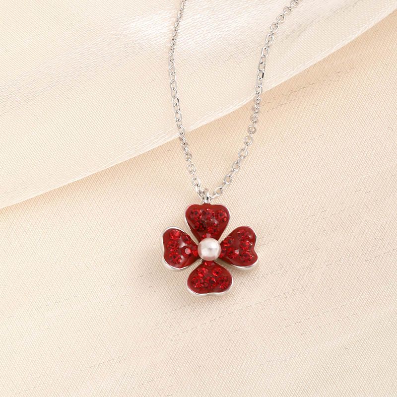 Fashion Simplicity Small Flower Shaped Pendant S925 Silver Necklace