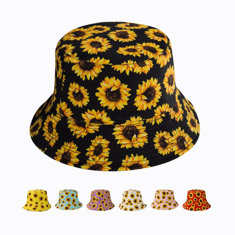 أزياء جديدة عباد الشمس قبعة دلو الذكور والإناث قبعة الحماية من الشمس