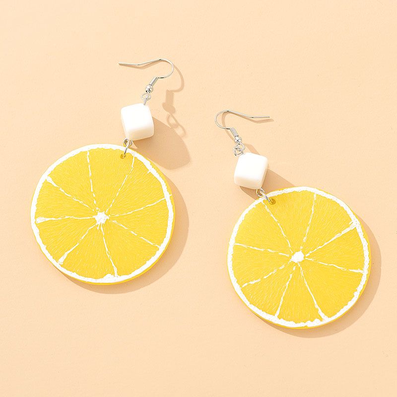 One-pair Package Lemon Earrings