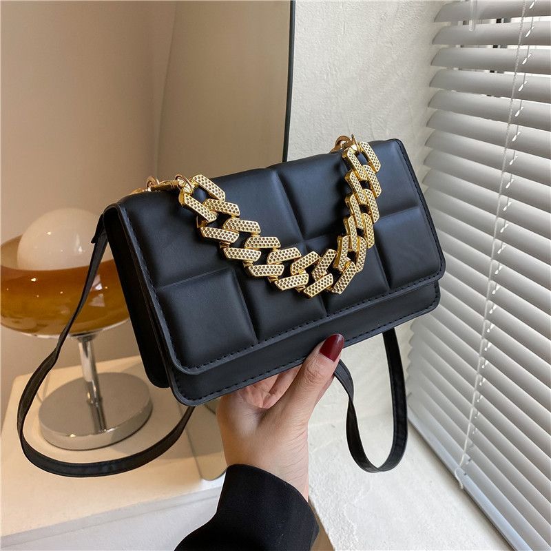 New Fashion Women's Solid Color Shoulder Crossbody Small Square Bag