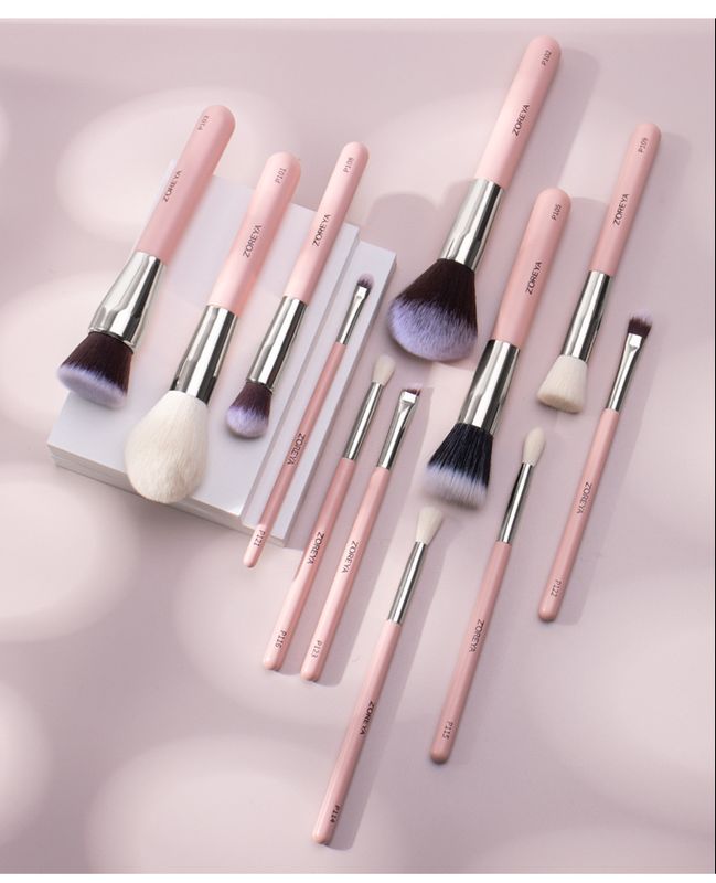 Fashion Aluminum Tube 25 Piece Pink Eye Shadow Concealer Makeup Brush Set Wholesale