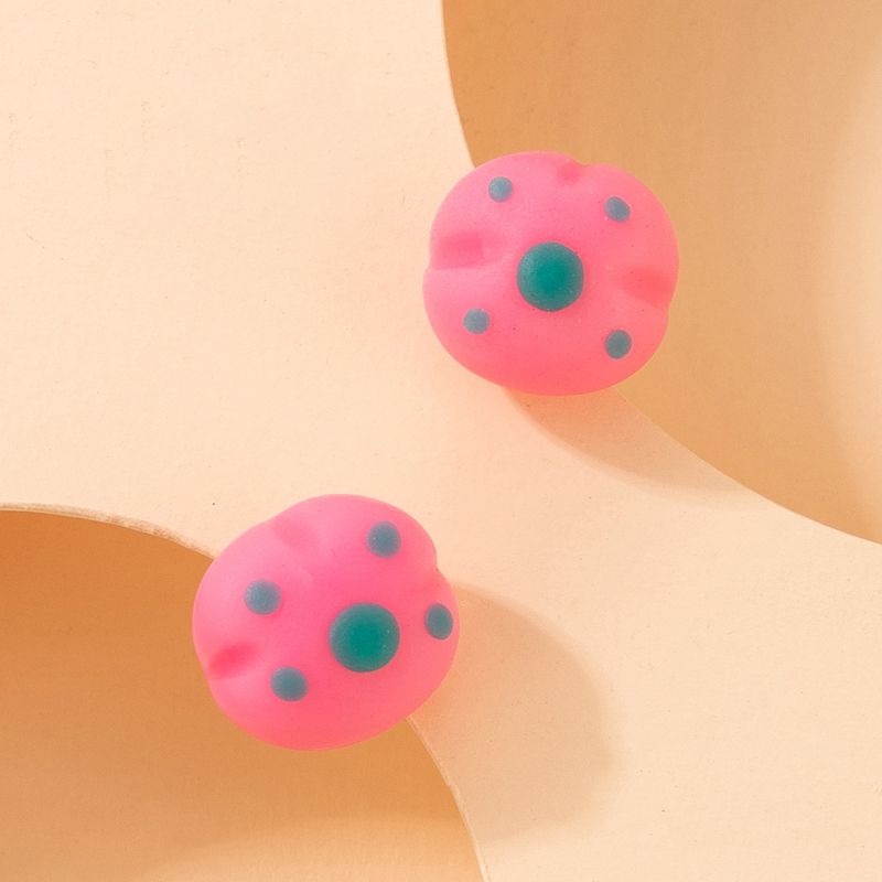 Simple Cute Geometric Animal Cat Paw Polymer Clay Stud Earrings