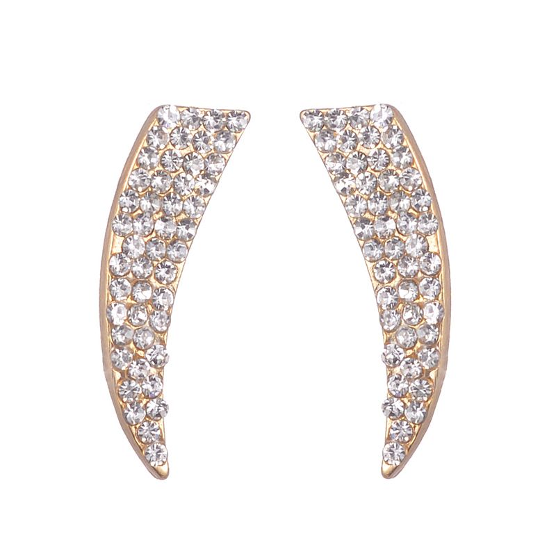 Fashion Elegant Rhinestone Full-jeweled Alloy Stud Earrings Ornament