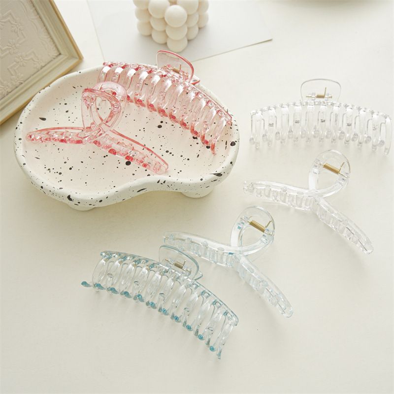 Simple Style New Women's Transparent Geometric Resin Hairpin Shark Clip