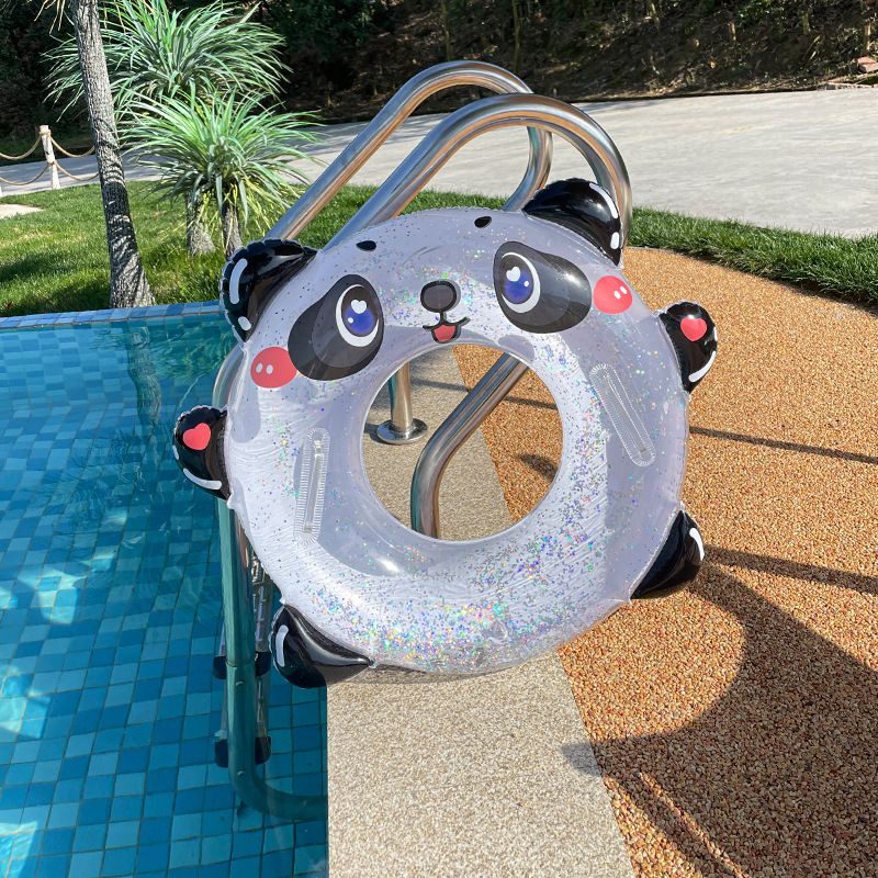 Wholesale Children's Inflatable Three-dimensional Handle Swimming Baby Panda Water Ring