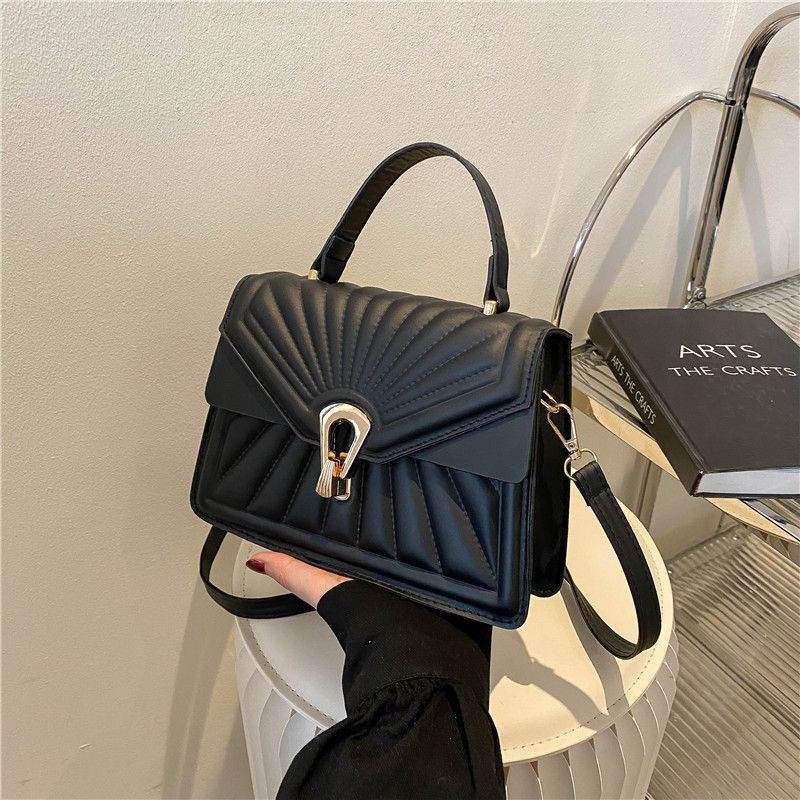 Fashion Small Square New Twist Lock Shoulder Messenger Bag Women