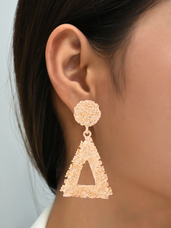 Vintage Style Triangle Geometric Alloy Plating Dangling Earrings