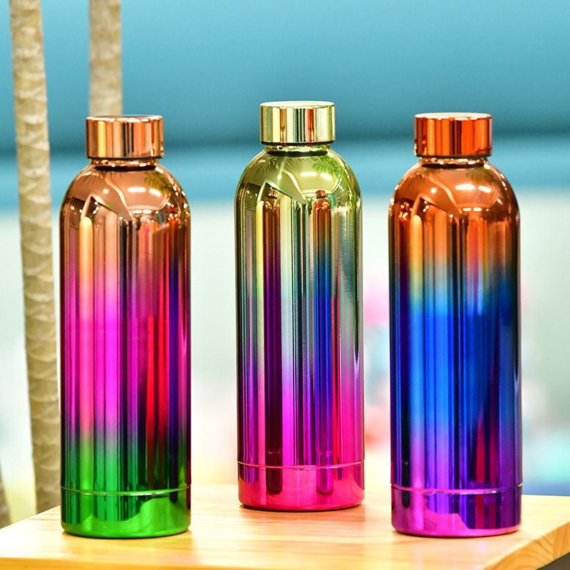 2022 New Fashion Rainbow Gradient Color Stainless Steel Vacuum Cup