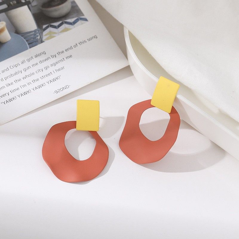 Einfarbig Personalisierte Spirale Übertrieben Ohrringe