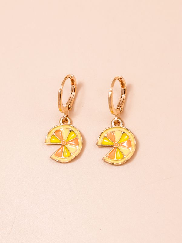 Cute Fruit Alloy No Inlaid Earrings