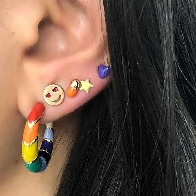 New Fashion Bohemian Style Candy Color Irregular Geometric Earrings