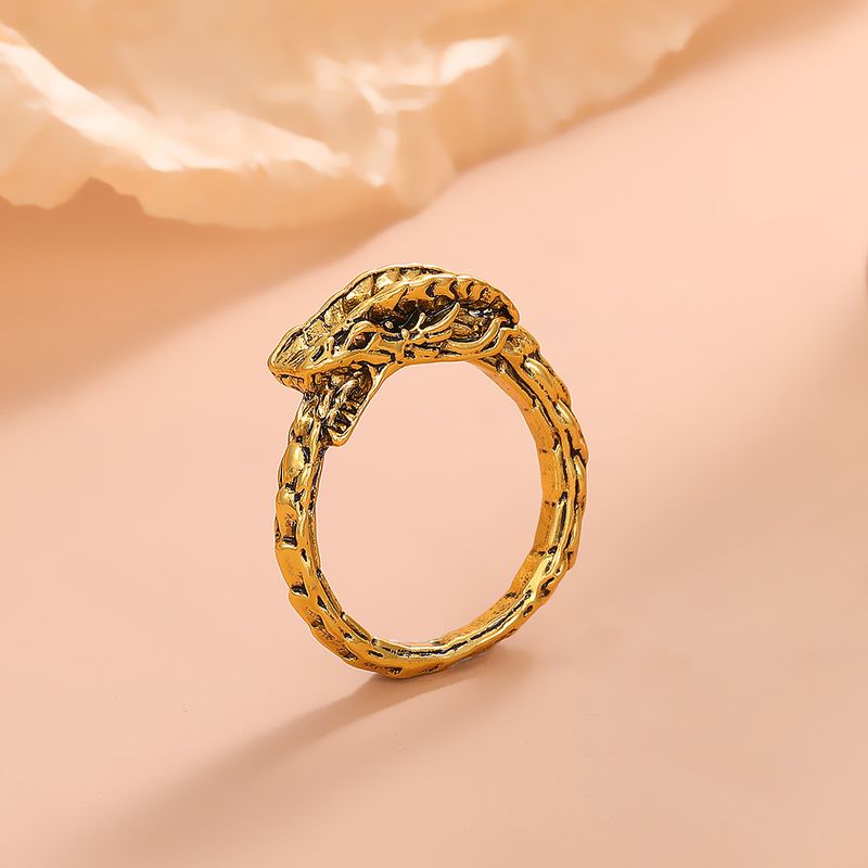 Retro New Style Creative Ouroboros Shape Alloy Ring