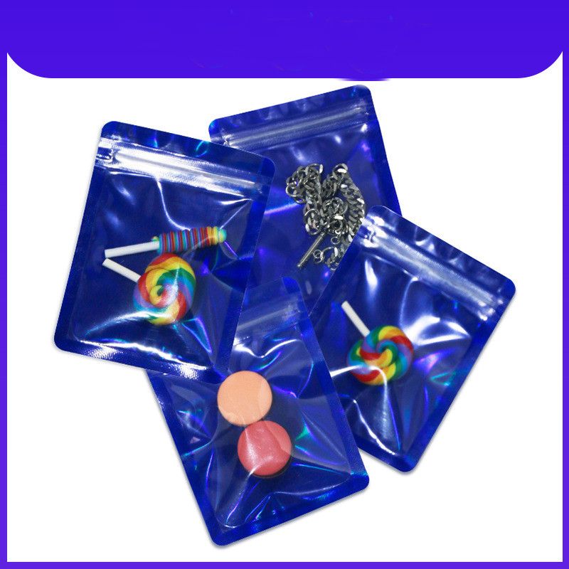 Bolsa De Plástico De Color Láser Holográfico Para Joyería Ziplock Antioxidación