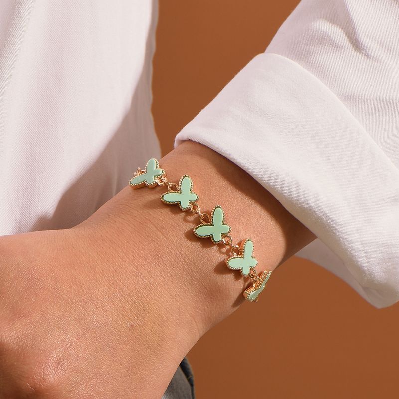 Neue Art Und Weise Nette Candy Farbe Schmetterling Einstellbare Armband