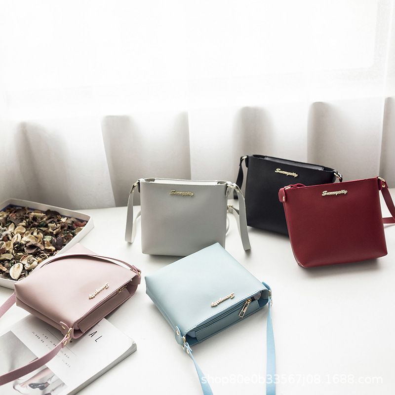 New Style Solid Color Messenger Shoulder Small Bag