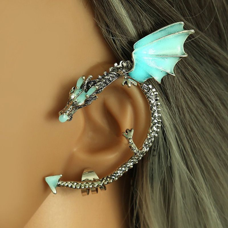 Fashion Creative Luminous Dragon Shape Ear Clip One Piece