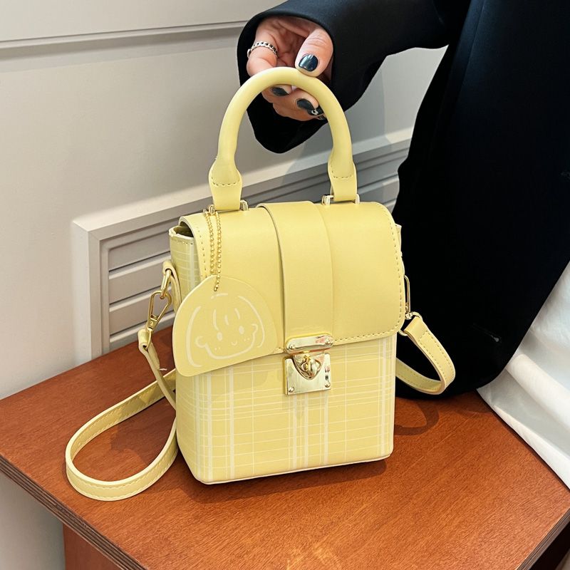 Fashion Portable Small Square Women's Cross-body Solid Color Bag