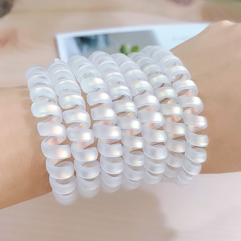 Mermaid Color Frosted Phone Line Shaped Hair Ring Women's