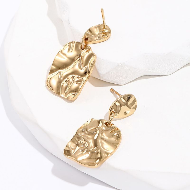 1 Piece Fashion Irregular Square Plating 201 Stainless Steel 18K Gold Plated Earrings
