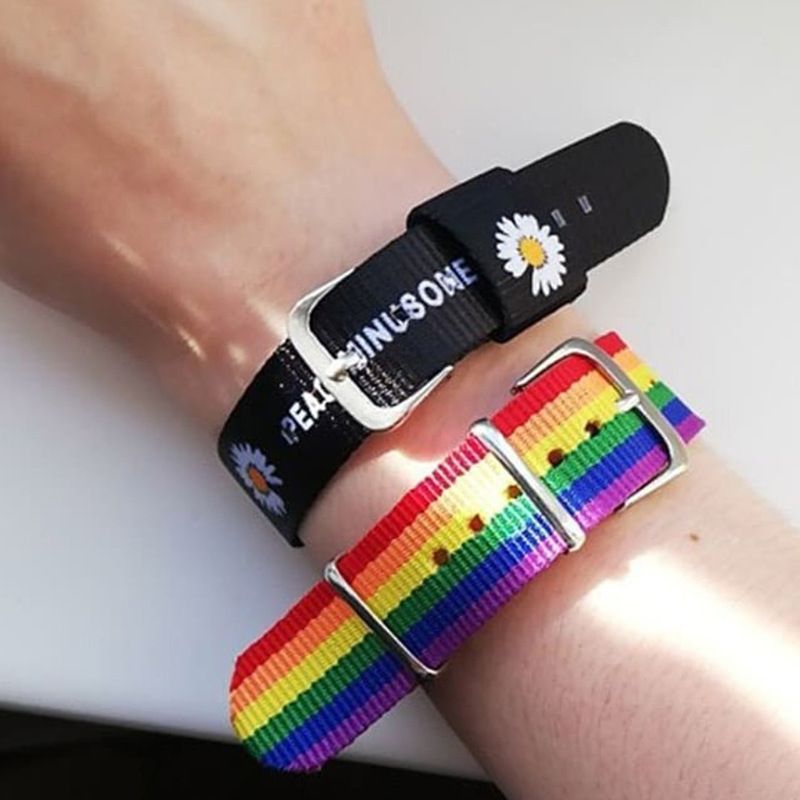 Fashion Little Daisy Butterfly Rainbow Couple Bracelet Hand Strap