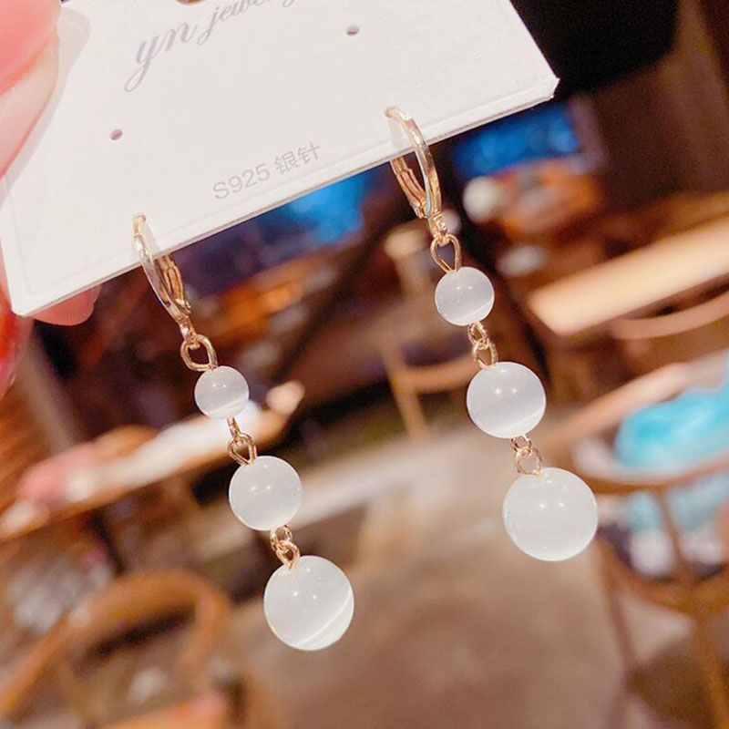 New Fashion Elegant Opal Beads Earrings Women Wholesale