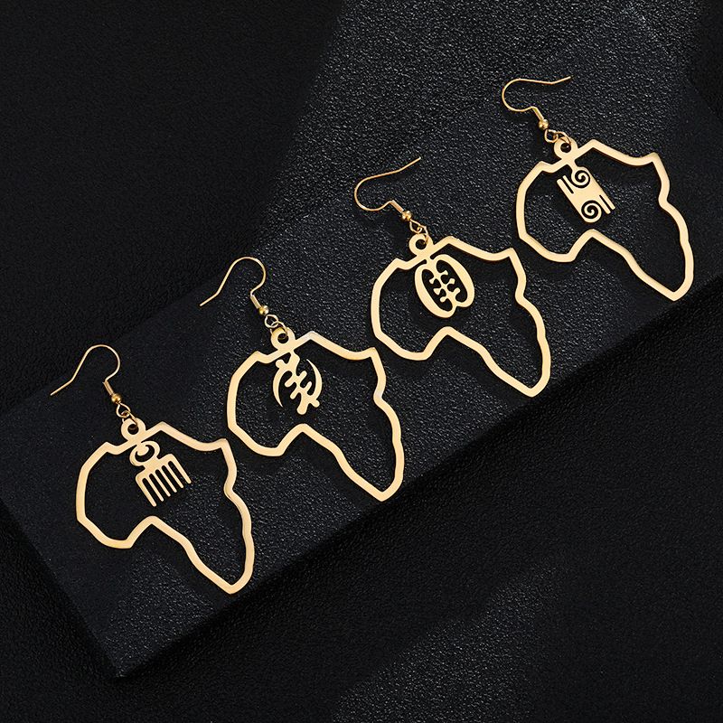 Fashion Geometric Plating 201 Stainless Steel None 18K Gold Plated Earrings