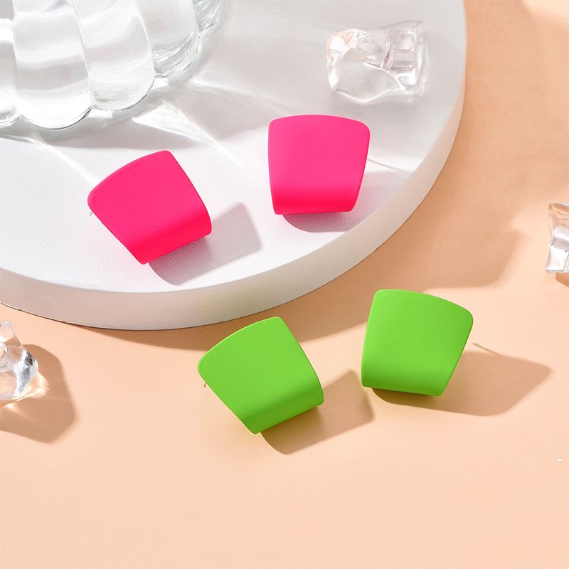 New Fashion Irregular Solid Color Geometric Shape Earrings